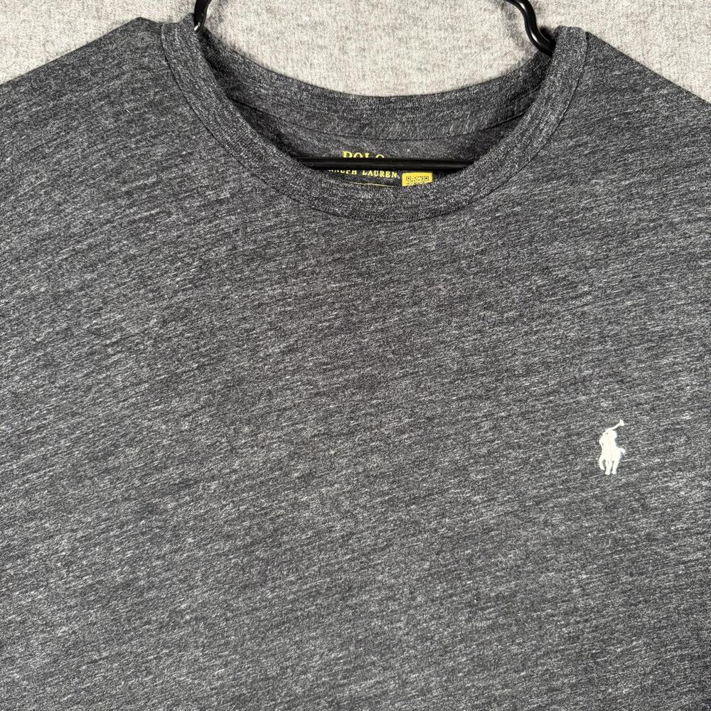 Polo Ralph Lauren Shirt Mens XLT Gray Big & Tall Solid Logo Crewneck Tagless Tee